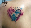 cuore watercolor